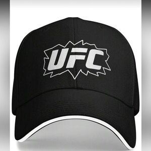 UFC Black Hat with White Accents